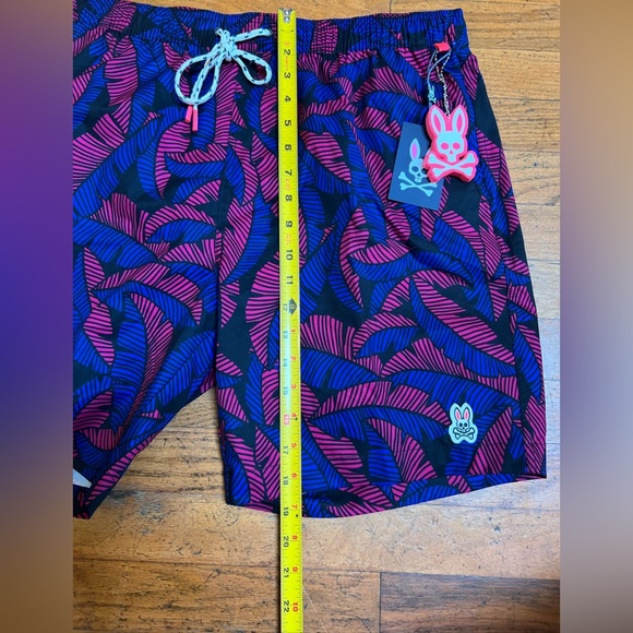 NWT PSYCHO BUNNY MENS CARDEN SWIM SHORTS Men's XL ACP Lined - Picture 9 of 10